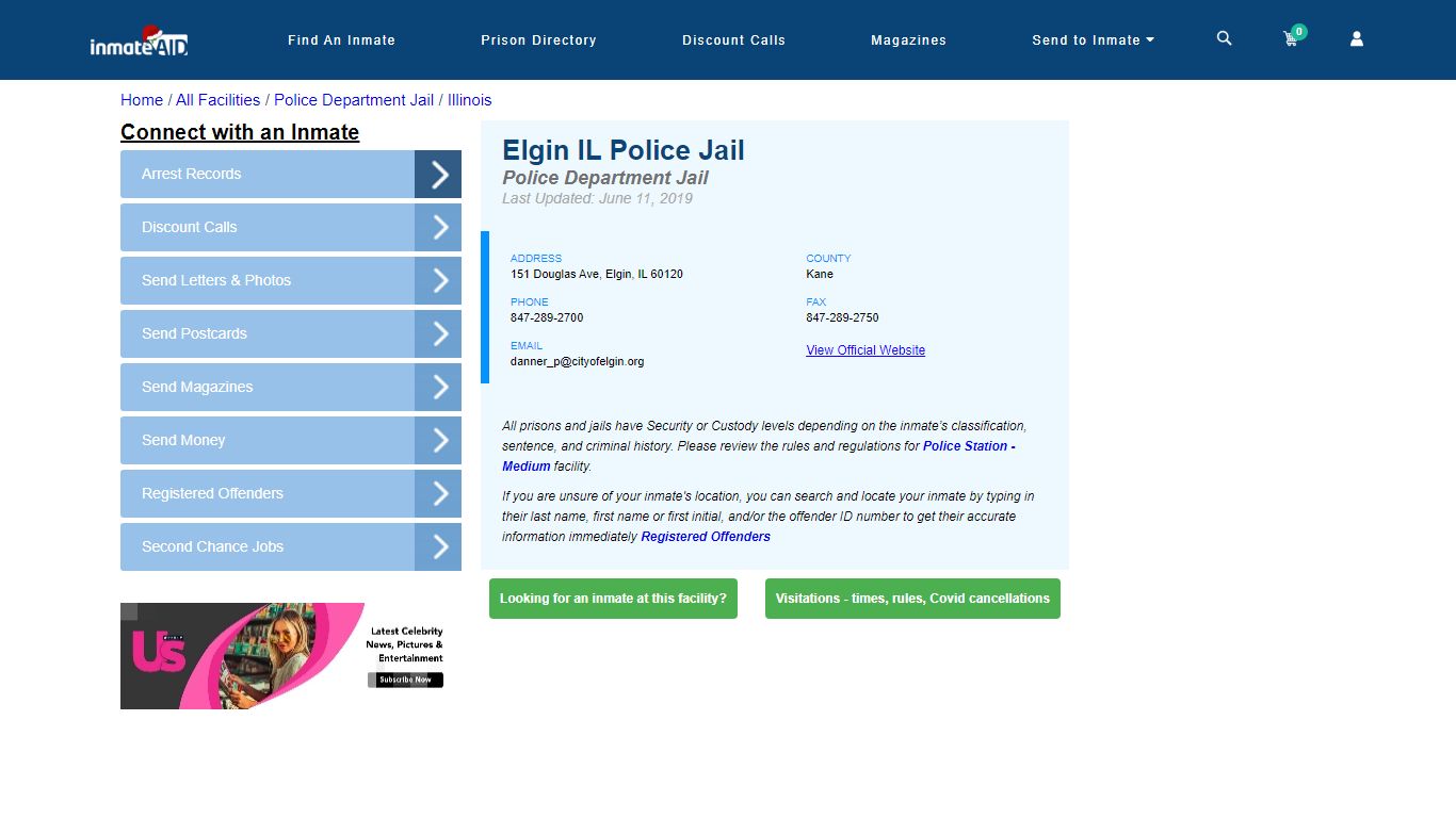 Elgin IL Police Jail & Inmate Search - Elgin, IL